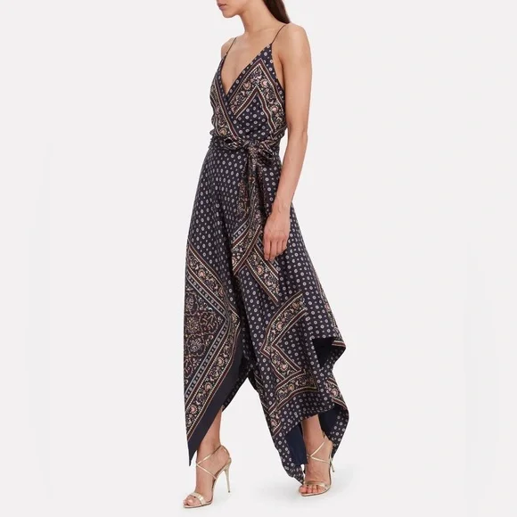 JONATHAN SIMKHAI Scarf Print Wrap Dress - Picture 2 of 13